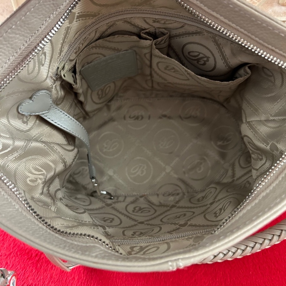 Brighton Your Bag Beck Beechwood Leather Organizer Purse Extra Straps & Tassels - Picture 11 of 15